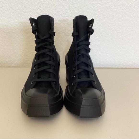Converse 6 NWOT Chuck Taylor 70 De Luxe Wedge Hi Women’s Black Sneakers Shoes - Picture 5 of 16